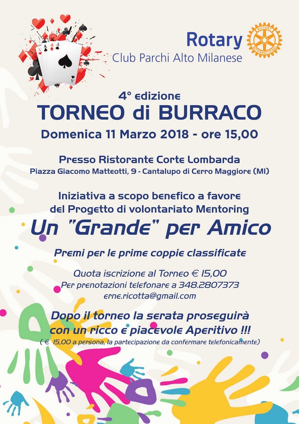 Locandina Torneo Burraco 2018 Bassa